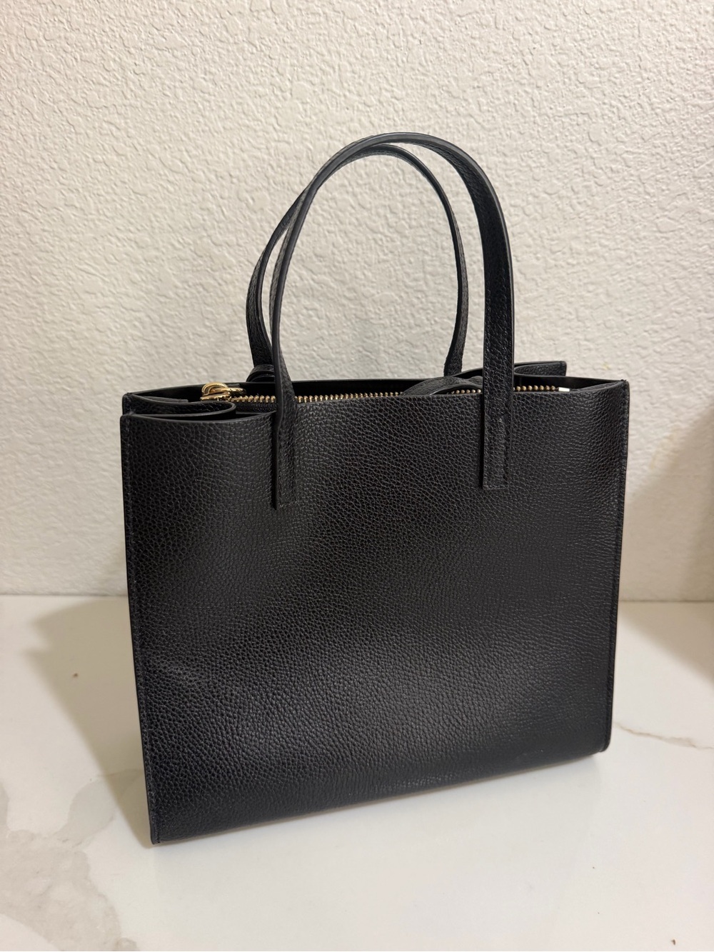 Marc Jacobs Black Leather Tote with Gold Hardware - Picture 2 of 3